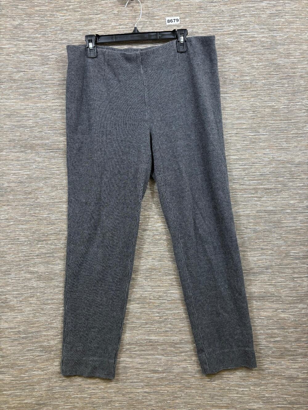 J Jill Ponte Slim Leg Pants Womens Size L Gray Pull On High Rise Stretch